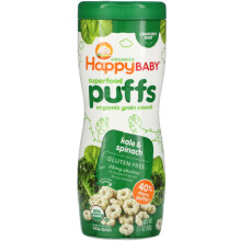 Happy Family Organics, Superfood Puffs, Organic Grain, Kale & Spinach