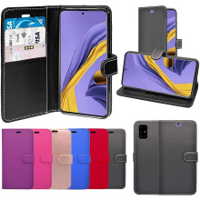 Case For Samsung Galaxy A71 Black Wallet Flip PU Leather Phone Cover