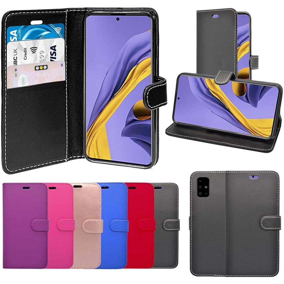 Case For Samsung Galaxy A71 Wallet Flip Pu Leather Phone Cover Black 804050318265