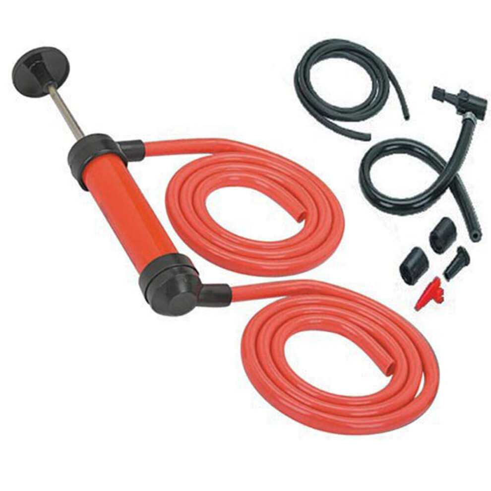 Tekbox Siphon Pump Tool Kit Petrol Diesel Oil Transfer Syphon Extractor