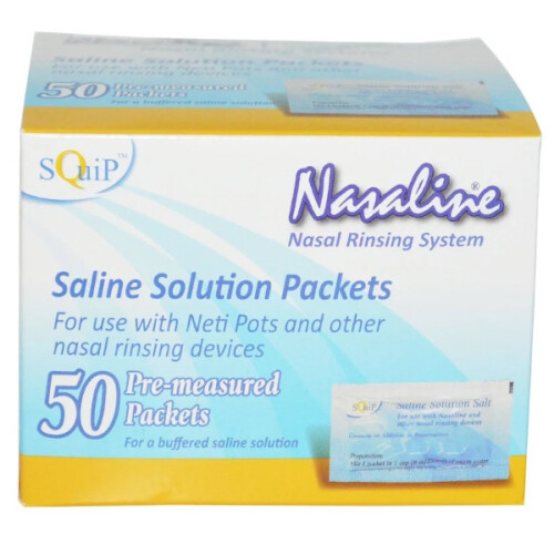 Squip, Nasaline, Nasal Rinsningssystem, 50 Förberedda Paket