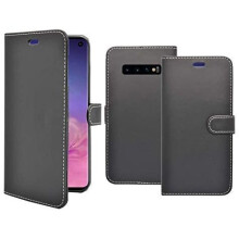 Case For Samsung Galaxy S10 Black Wallet Flip PU Leather Phone Cover
