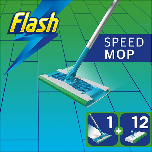 Flash Flash Speedmop Starter Kit - 1 Speed mop + 12 Mopping Cloths Refills 2