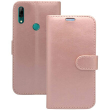 (Rose Gold) Case For Huawei P Smartz Wallet Flip PU Pouch Phone Cover