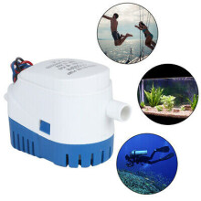 12V 1100GPH Marine Automatic Submersible Bilge Pump Auto Float Switch Internal