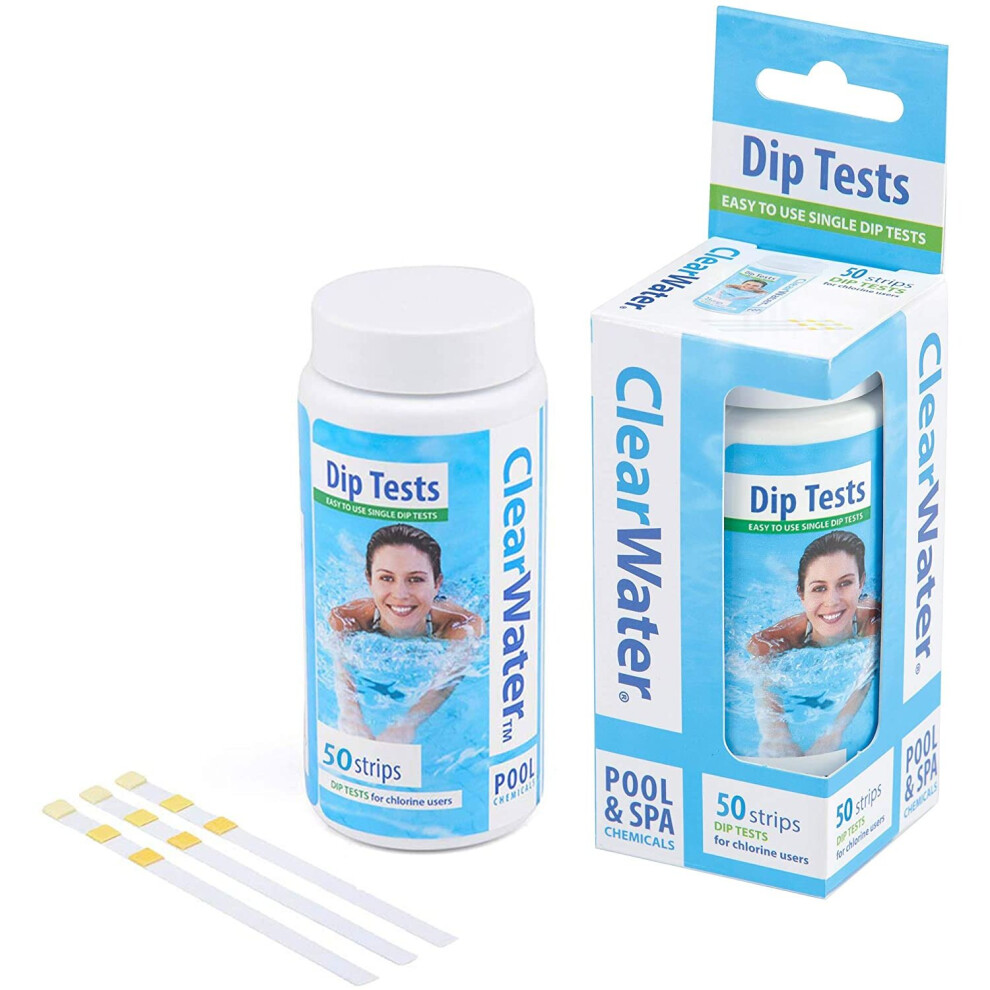 Clearwater CH0043 50 Dip Test Strips for Swimming Pool and Spa Treatment