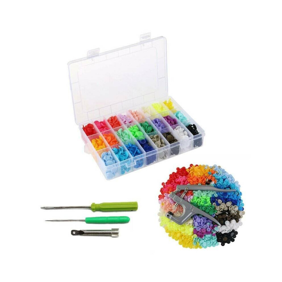 KAM Snaps 360pcs T5 Plastic Buttons Stubs Poppers Fastener Snap Pliers