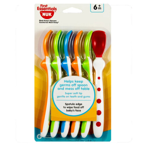 NUK, Gerber Rest Easy Spoons, 6 Spoons 1