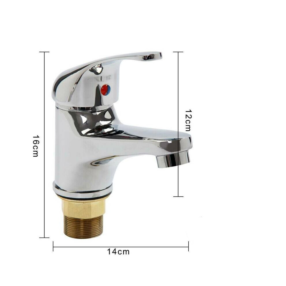 Modern Bathroom Taps With Hoses Single Basin Sink Mono Mixer Chrome On Onbuy