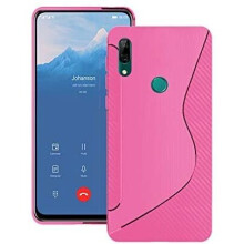 (Pink) Case For Huawei P Smartz Black S-Line Silicone Gel Phone Cover