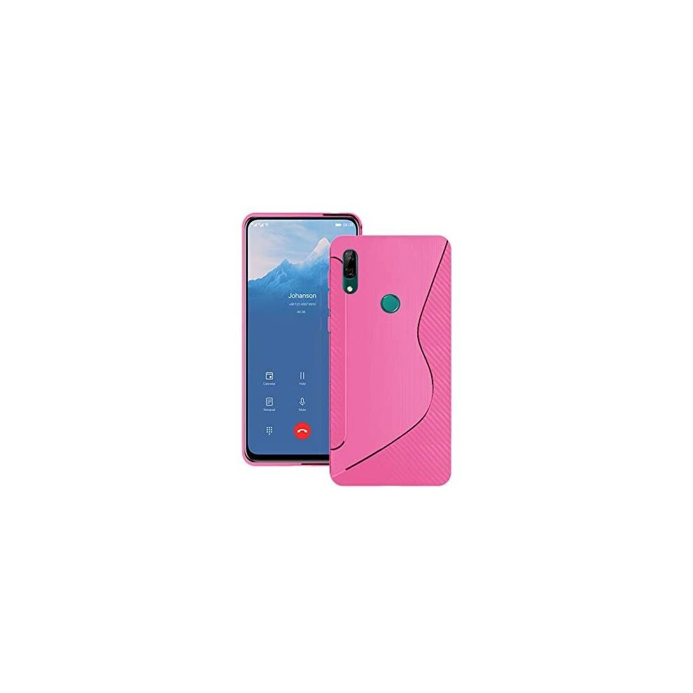 (Pink) Case For Huawei P Smartz Black S-Line Silicone Gel Phone Cover