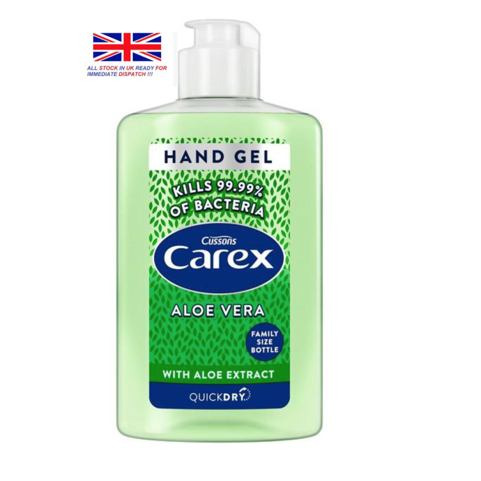 6 X Carex hand gel Hand sanitizer Quick dry No water 300ml FAMILYSIZE