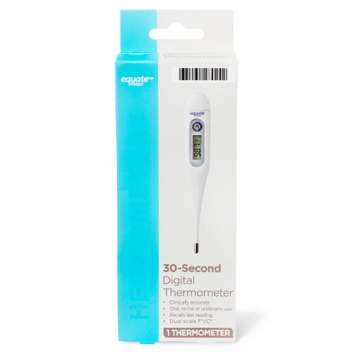 Equate 30Second Digital Thermometer Dual Scale Fahrenheit & Celsius