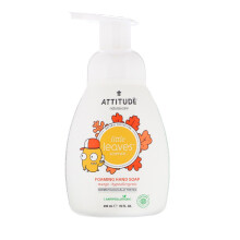 ATTITUDE Sapone Liquido Schiumoso per Bambini, EWG Verificato, Ingredienti Vegetali e Minerali, Vegan, Mango, 10 Fl Oz