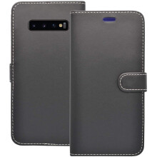 (Black) Case For Samsung Galaxy S10 Wallet Flip PU Leather Phone Cover