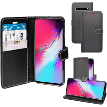 (Black) Case For Samsung Galaxy S10 5G Wallet Flip PU Leather Phone Cover