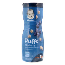 Gerber, Snacks για Baby, Grain & Grow, Puffs, Puffed Grain Snack, 8+ Months, Blueberry, 1.48 oz (42 g)