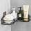 Corner Shower Shelf Holder Bathroom Kitchen Storage Rack Black Punch-Free 5