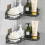 Corner Shower Shelf Holder Bathroom Kitchen Storage Rack Black Punch-Free 2