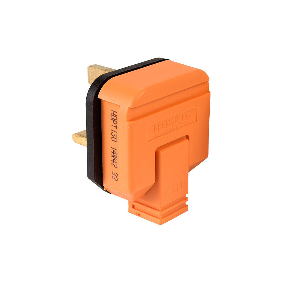 Masterplug HDPT13O HDPT130 Plug 13A Thermoplastic - Orange