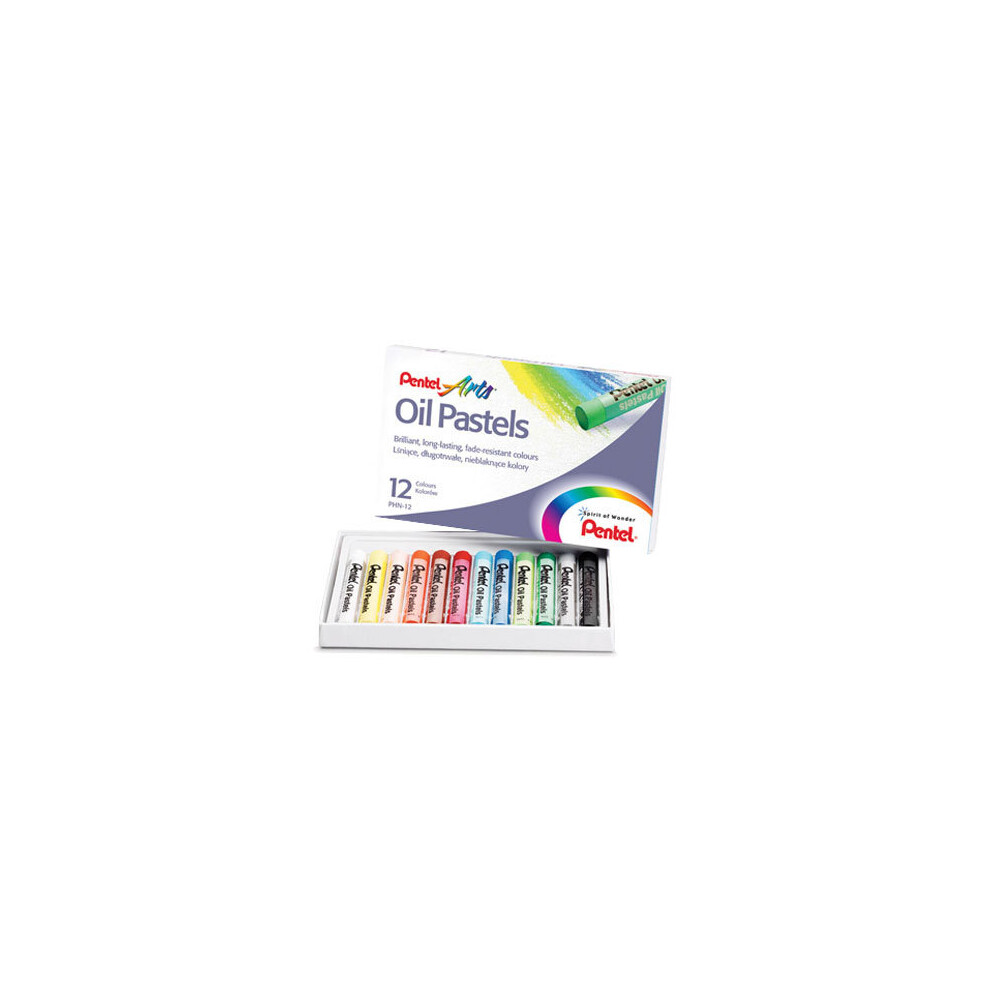 Pentel PHN12 Oil Pastels - Pack of 12