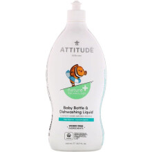 ATTITUDE, Baby Bottle & Dishwashing Liquid, Pear Nectar, 23.7 fl oz (700 ml)