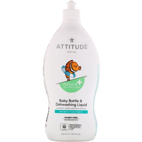 ATTITUDE, Lapsen pullo & Pesuaine, Omenapiiru, 23,7 fl oz (700 ml)
