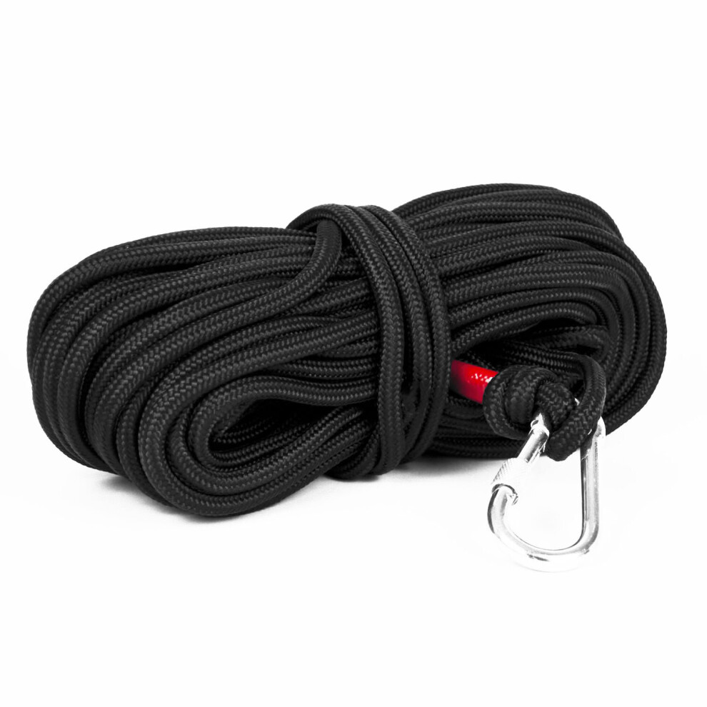 (8mm) 20m BRAIDED ROPE Fishing Magnet Cord and Karabiner