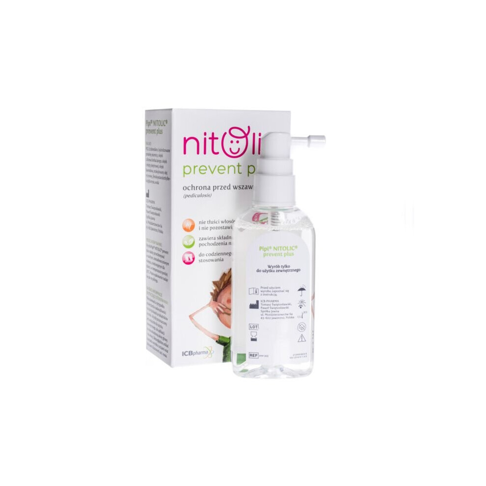 Polskie Suplementy Nitolic Prevent Plus 75Ml Spray Against Head Lice Spray Przeciw Wszawicy Wszy
