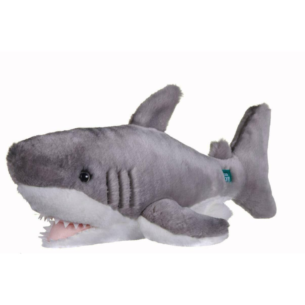 BBC Blue Planet II Shark Soft Toy with Display stand 25 cm