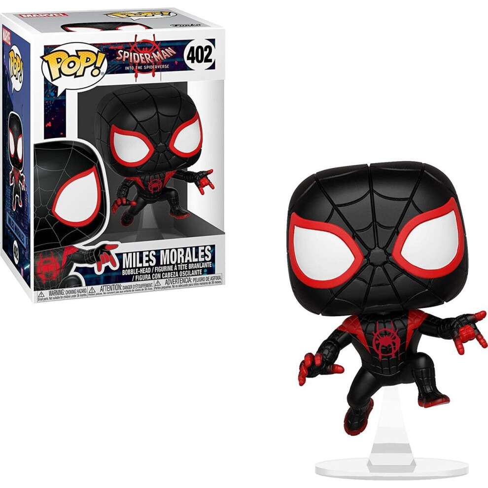 Funko POP Bobble Marvel Verse Spider-Man Miles Morales 402 + Pop Protector