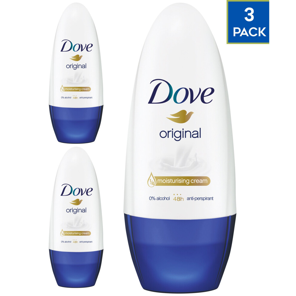 3 x Dove Original Roll on Deodorant 50ml