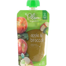 Plum Organics, Organic Baby Food, Stage 2, Apple & Broccoli, 113g