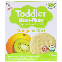 Hot Kid, Toddler Mum-Mum, Organic Rice Biscuits, Mango & Kiwi, 60g
