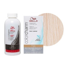 ( Lightest Beige Blonde With Cream Developer -106ml) Wella Blonde Colour Charm | Permanent Liquid Hair Toners