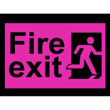 Scan Fire Exit Man Running Right - PVC 300 x 200mm SCA1507
