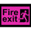 Scan Fire Exit Man Running Right - PVC 300 x 200mm SCA1507 1