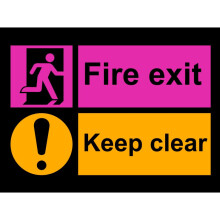 Scan Fire Exit Keep Clear - PVC 300 x 200mm SCA1540