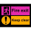 Scan Fire Exit Keep Clear - PVC 300 x 200mm SCA1540 1