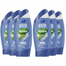 Radox Feel Awake Shower Gel, Sea Minerals & Fennel, 6 Pack, 250ml
