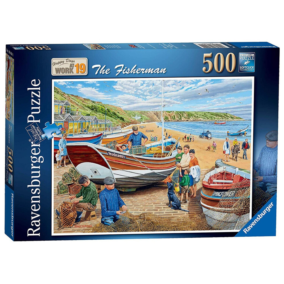 Ravensburger The Fisherman Happy Days At Work 500Pc Jigsaw Puzzle