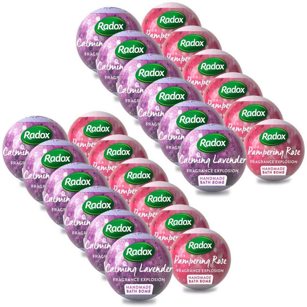 Radox Handmade Bath Bomb, Lavender & Rose 100gm, Pack of 12
