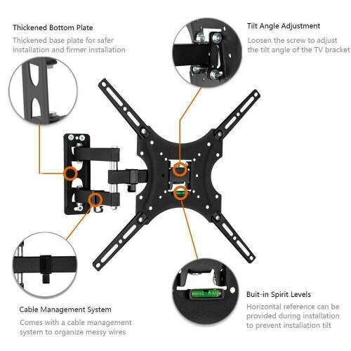 Wall-Mounted Swivel TV Bracket | 17 - 55 Inch TV Wall Bracket 2