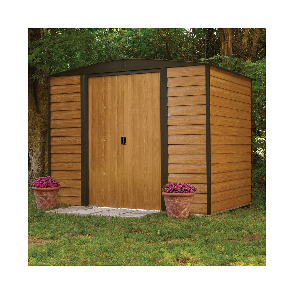 8x6 Woodvale Metal Apex Shed with Floor Including Assembly