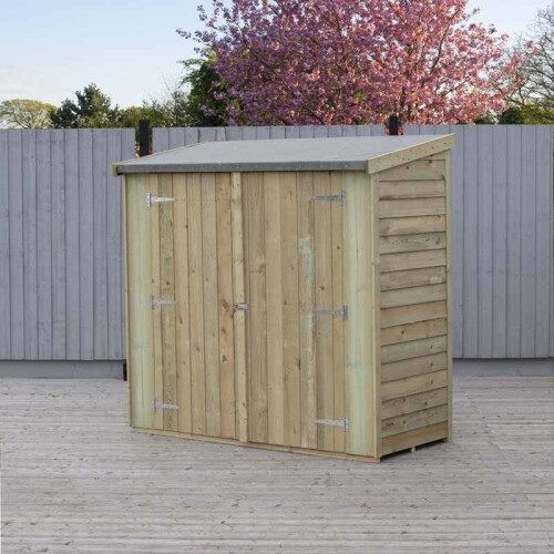 Overlap 6' x 3' Pressure Treated Pent Shed Double Door