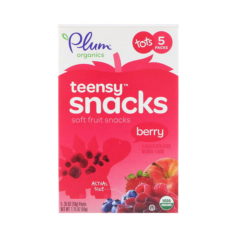Plum Organics, Soft Fruits Snacks, Berry, 12+ Months, 5 Packs, 10g
