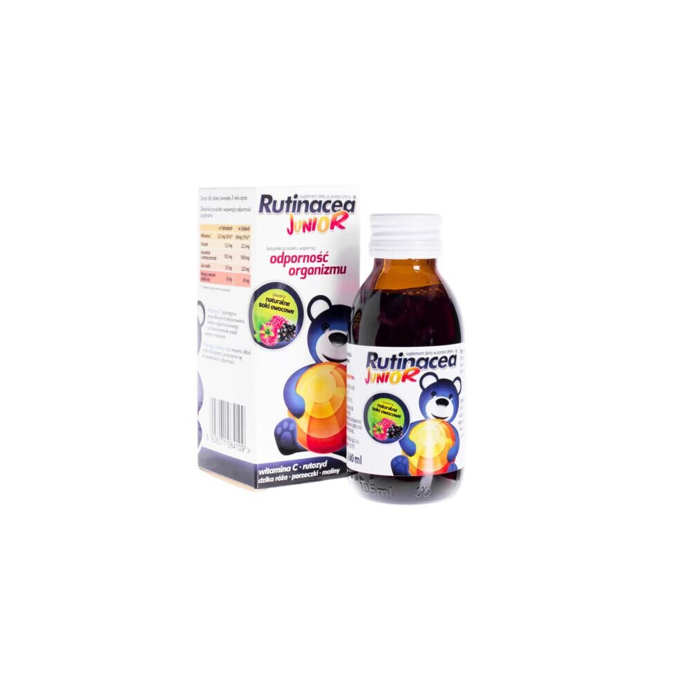 Polskie Suplementy Rutinacea Junior Syrop 100Ml Children Vitamins Witaminy Dla Dzieci Cold Flu