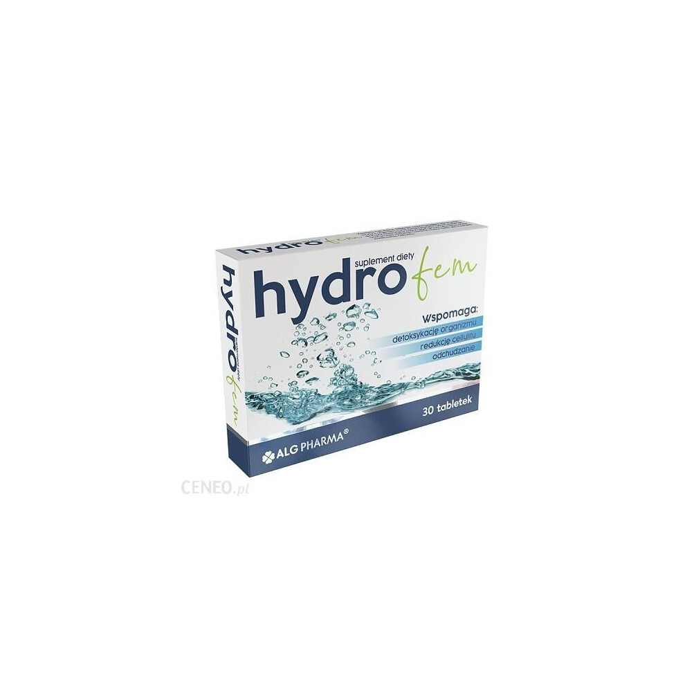 Hydrofem 30 Tab Utrata Wagi Nadmiar wody Detox Weight loss Cellulite Hydrominum