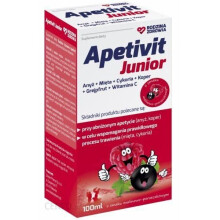 Apetivit Junior Plyn 100Ml O U Malinowo-Porzeczkowym Rodzina Zdrowia APETIZER