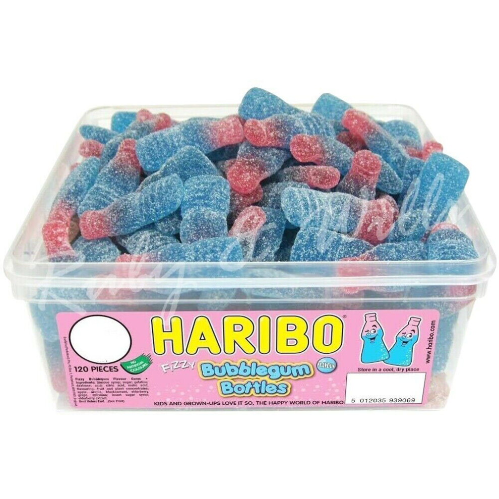 Haribo Bubblegum Bottles Zing (120) Pieces 924g